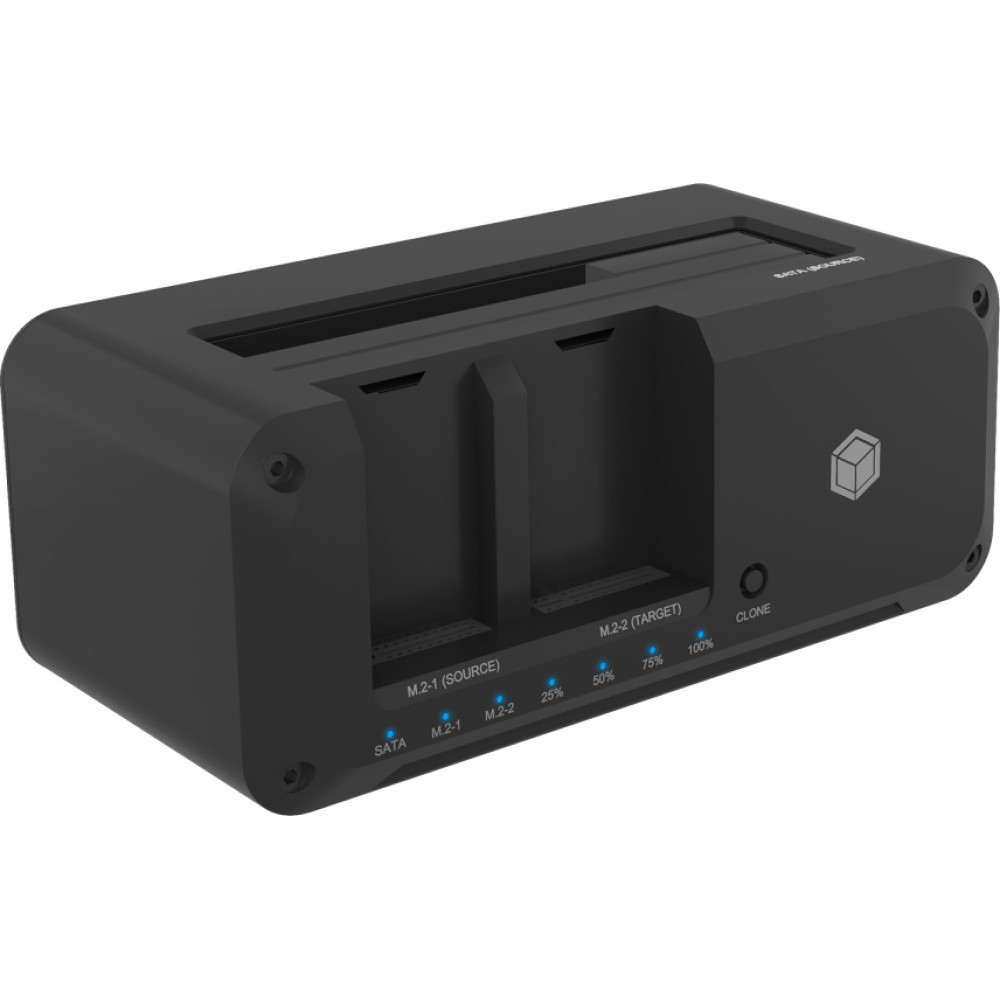Icy Box IB-2924MSCL-C31 HDD/SSD dokstacija USB 3.2 Gen 2 (3.1 Gen 2) Type-C Melns