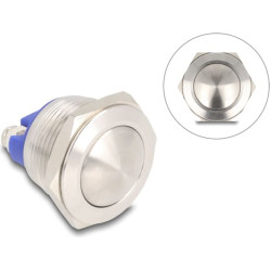 Delock Push Button for Installation 19 mm 2 x Screw Terminal actuator domed