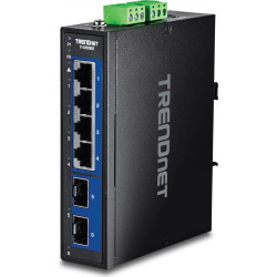 Trendnet 6-Port Industrial 2.5G DIN-Rail Switch with 10G SFP