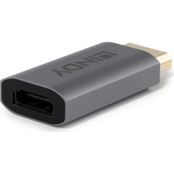 Lindy 41095 kabeļu spraudņu pāreja DisplayPort HDMI Type A Pelēks