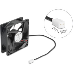 Delock Axial Fan 5 V DC, 80 x 80 x 25 mm black