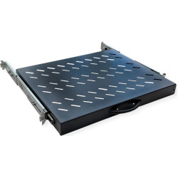 Value 19" 1U Extendable Sliding Shelf for Cabinets, 420 x 568 mm, max. load 25 kg