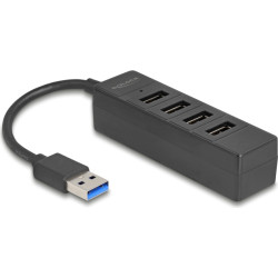 Delock USB Hub 4 port USB 5 Gbps with 4 x USB Type-A female black