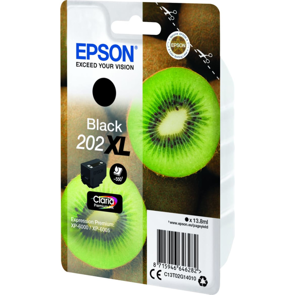 Epson Kiwi 202XL tintes kārtridžs 1 pcs Oriģināls Augsta (XL) produktivitāte Melns