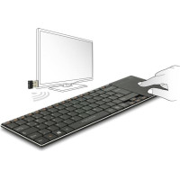 Delock Wireless Keyboard for Smart TV and Windows PC with Touchpad 6 mm flat