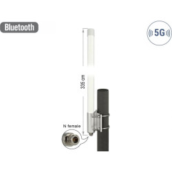 Delock 5G LTE Antenna N jack -2.14 - 2.93 dBi 33.5 cm fixed wall and pole mounting omnidirectional outdoor white