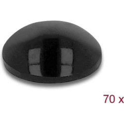 Delock Rubber feet round self-adhesive 8 x 3 mm 70 pieces black