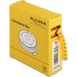 Delock Cable Marker Box, No. 2, yellow, 500 pieces