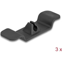 Delock Cable holder Clip self-adhesive set 3 pieces black