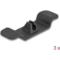 Delock Cable holder Clip self-adhesive set 3 pieces black