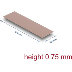Delock Thermal Conductive Pad 70 x 20 x 0.75 mm for M.2 modules 3.0 W/mK - non-silicone