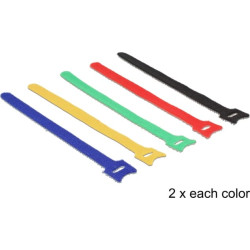 Delock Hook-and-loop fasteners coloured L 200 x W 12 mm 10 pieces