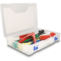 Delock Cable tie assortment box with cable tie installation tool 600 pieces assorted colours