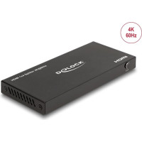 Delock HDMI Splitter 1 x HDMI in to 4 x HDMI out 4K 60 Hz with downscaler