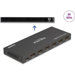Delock HDMI Switch 5 x HDMI in to 1 x HDMI out 8K 60 Hz