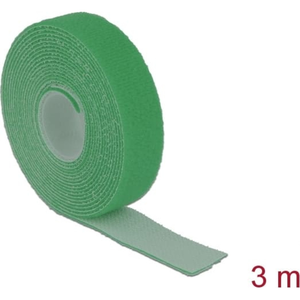 Delock Hook-and-loop tape on roll L 3 m x W 20 mm green