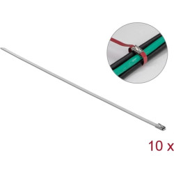Delock Stainless Steel Cable Ties L 300 x W 4.6 mm 10 pieces