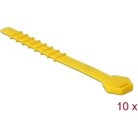 Delock Silicone Cable Ties reusable 10 pieces yellow