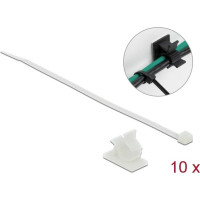 Delock Cable Clamp 37 x 18 mm with Cable Tie L 300 x W 4.8 mm white