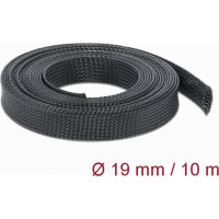Delock Braided Sleeving stretchable 10 m x 19 mm black