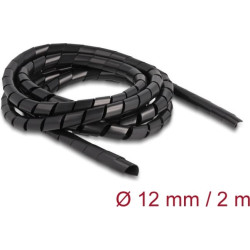 Delock Spiral Hose flexible 2 m x 12 mm black