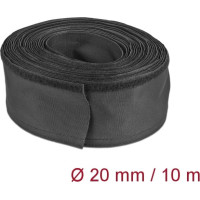Delock Woven Sleeve with Hook-and-Loop Fastener heat-resistant 10 m x 20 mm black