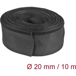 Delock Woven Sleeve with Hook-and-Loop Fastener heat-resistant 10 m x 20 mm black