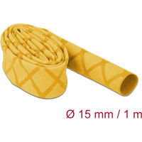 Delock Heat Shrink Tube X-pattern non-slip 1 m x 15 mm yellow