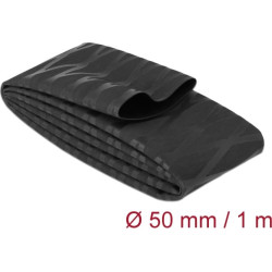 Delock Heat Shrink Tube X-pattern non-slip 1 m x 50 mm black