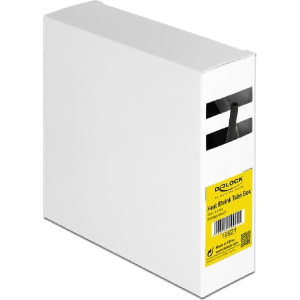 Delock Heat shrink tube box, Shrinkage ratio 2:1, 10 m x 4.8 mm black