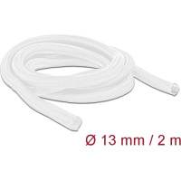 Delock Braided Sleeve self-closing 2 m x 13 mm white