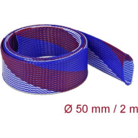 Delock Braided Sleeve stretchable 2 m x 50 mm blue-red-white