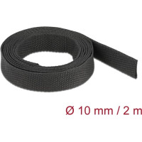 Delock Fabric heat shrink tube 2 m x 10 mm shrinkage ratio 2:1 black
