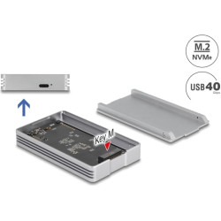 Delock USB4™ 40 Gbps Enclosure for 1 x M.2 NVMe SSD - tool free