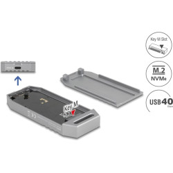 Delock M.2 NVMe SSD Enclosure USB 40 Gbps - tool free