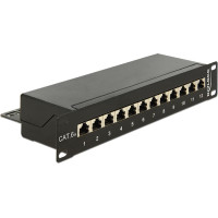 Delock 10 Patch Panel 12 Port Cat.6A black