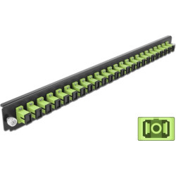 Delock 19″ Splice Box Front Panel 24 port SC Simplex limegreen