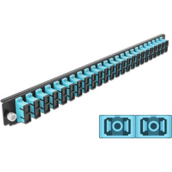 Delock 19″ Splice Box Front Panel 24 port SC Duplex aqua