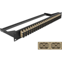 Delock 19&Prime; Fibre Patch Panel 24 port SC Duplex beige