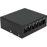 Delock Keystone Patch Panel 6 Port black