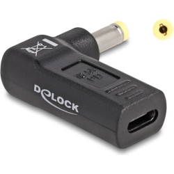 Delock Adapter for Laptop Charging Cable USB Type-C™ female to HP 4.8 x 1.7 mm male 90° angled