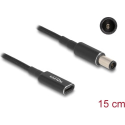Delock Adapter cable for Laptop Charging Cable USB Type-C™ female to HP 7.4 x 5.0 mm male 15 cm