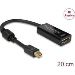 Delock Adapter mini Displayport 1.2 male  HDMI female 4K Passive black