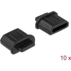 Delock Dust Cover for HDMI micro-D female with grip 10 pieces black