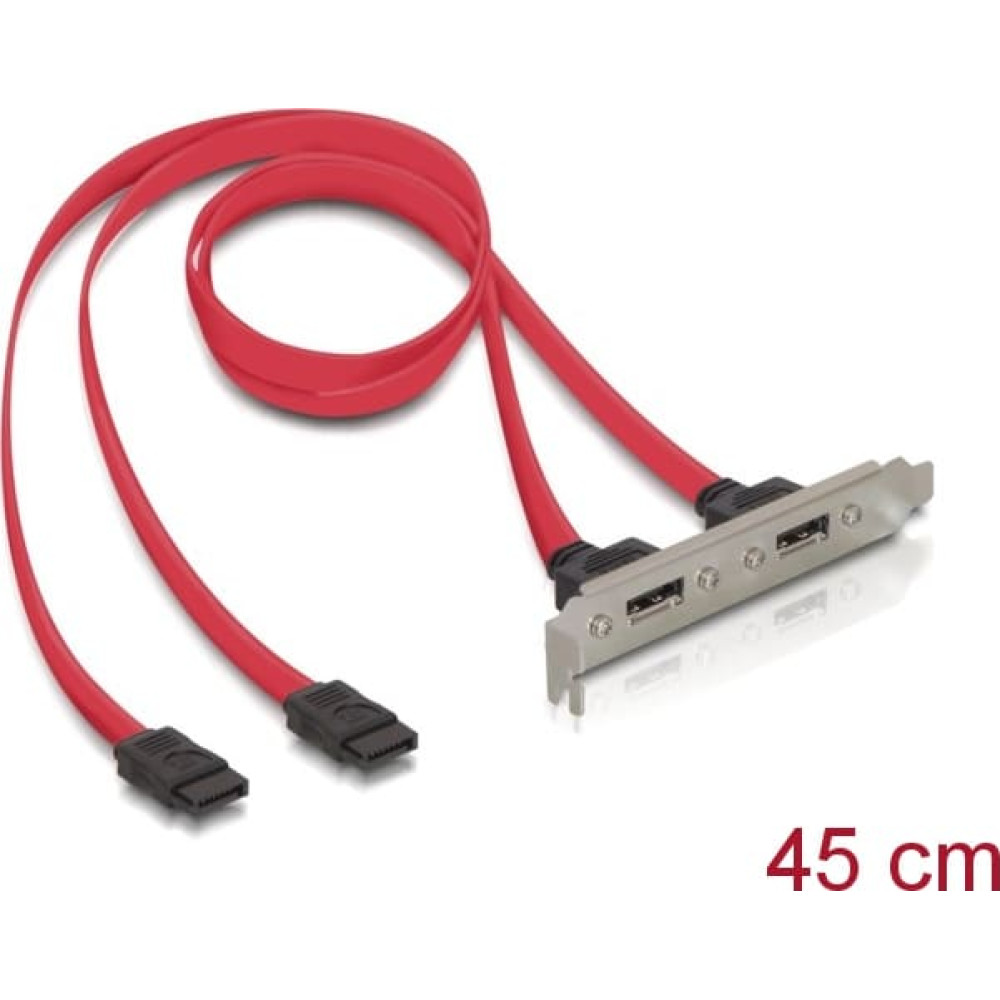 Delock Slotbracket 2x internal SATA to 2x eSATA external