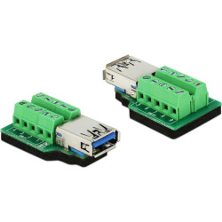 Delock Adapter USB 3.0-A female  Terminal Block 10 pin