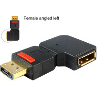 Delock Adapter DisplayPort male > DisplayPort female angled left