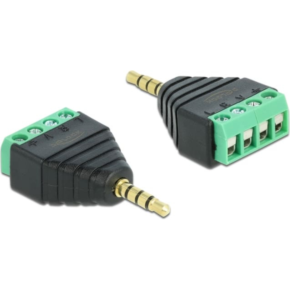 Delock Adapter Stereo plug 3.5 mm > Terminal Block 4 pin