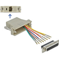 Delock D-Sub 25 pin female to RJ45 female Assembly Kit grey