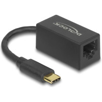 Delock USB Type-C™ Network Adapter Gigabit LAN 1 x RJ45 compact black ASIX